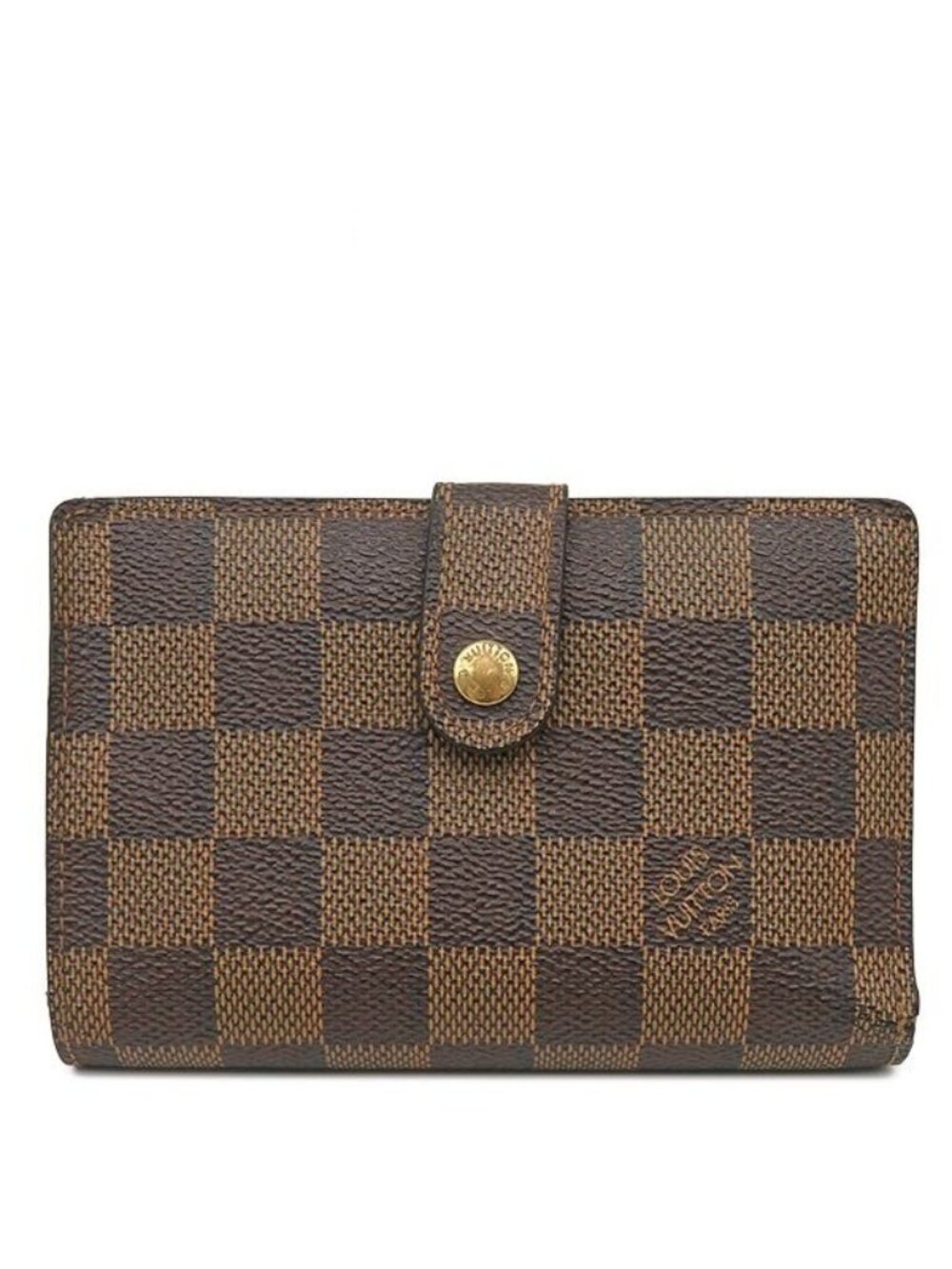 Louis Vuitton Bifold Wallet Porte Monnaie Billets Viennois Damier Canvas Ebene